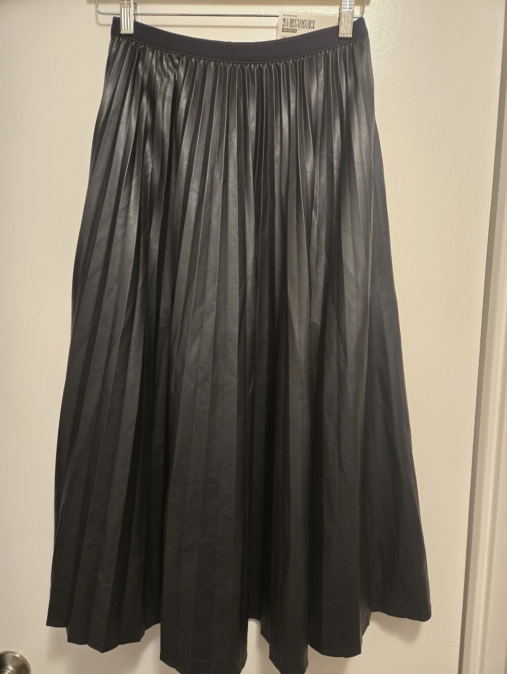 Aritzia Babatoon Size S Faux Leather Pleated Black Skirt
